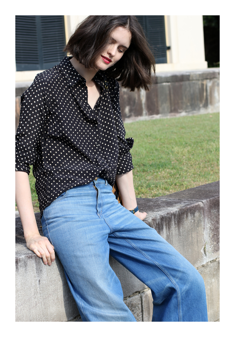 Chloe-C-Hill-in-the-fable-spotted-silk-shirt,-gucci-wide-leg-jeans-and-marni-python-sandals