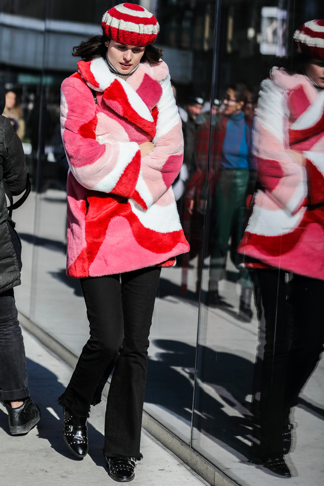 Chloe Hill Wearing Vivetta and Iro Paris at NYFW on Vogue FR