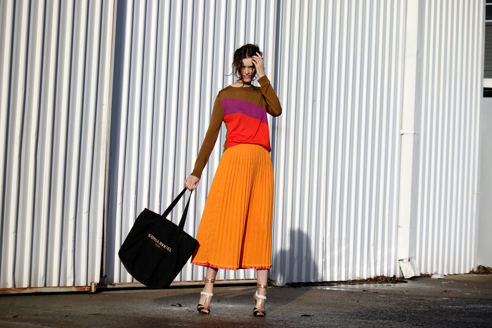 Karen Walker, Sonia Rykiel and Issey Miyake chloechill.com #streetstyle #fashion