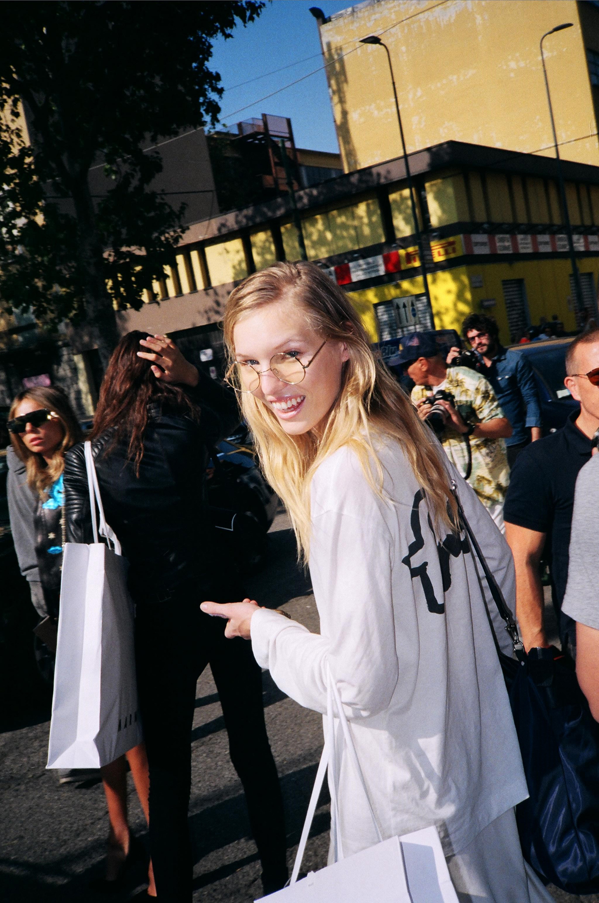 Jess PW after the Marni SS17 show at Milan Fashion Week