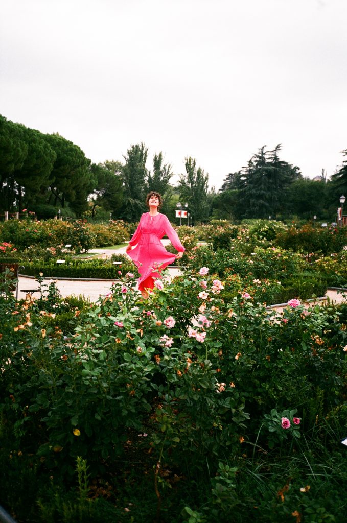 Lee mathews pink dress madrid CHLOE HILL