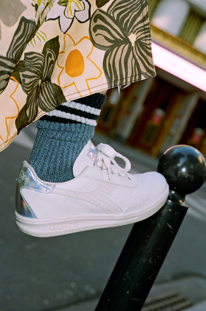 Chloe Hill Street Style Diadora in Paris 2