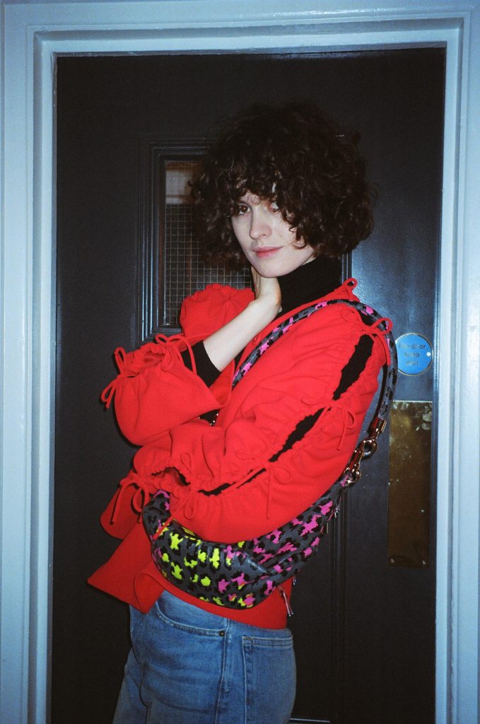 Berta Cabestany red jacket LFW CHLOE HILL 35mm film 2