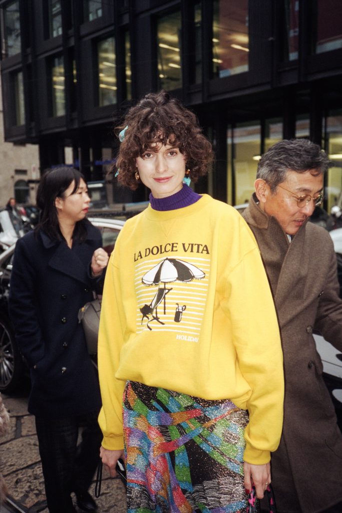 Holiday by emma mulholland dolce vita yellow sweatshirt 1