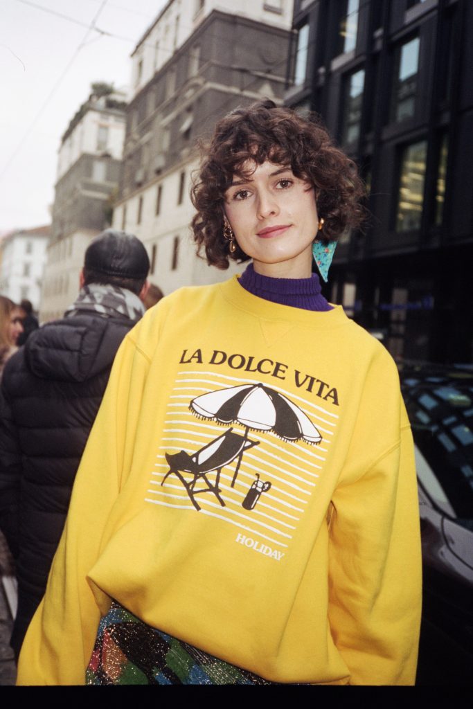 Holiday by emma mulholland dolce vita yellow sweatshirt 2